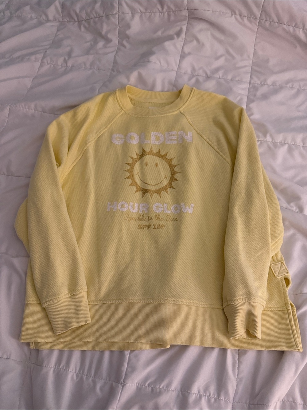 aerie Yellow 'Golden Hour' Sun Graphic Sweatshirt